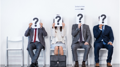 4 people waiting for an interview 