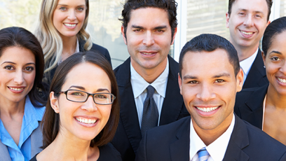 A group of happy employees