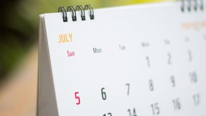 A July calendar